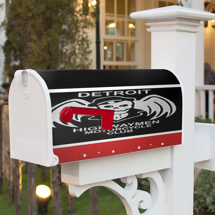 Detroit Highwaymen Motorcycle Club Magnetic Mailbox Cover 18" X 21" Outdoor Decor