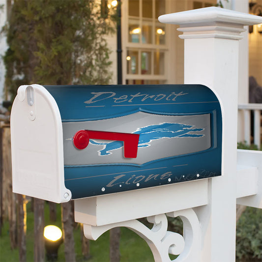 Detroit Lions, Blue, Golden Tate, Matthew Stafford, Magnetic Mailbox Cover 18" X 21" Outdoor Decor