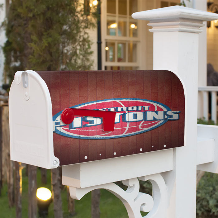 Detroit Pistons Magnetic Mailbox Cover 18" X 21" Outdoor Decor