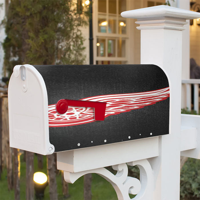 Detroit Red Wings Denim Magnetic Mailbox Cover 18" X 21" Outdoor Decor