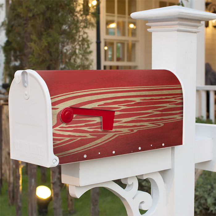 Detroit Red Wings Distressed Logo Magnetic Mailbox Cover 18" X 21" Outdoor Decor