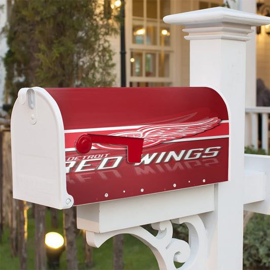 Detroit Red Wings Logo Magnetic Mailbox Cover 18" X 21" Outdoor Decor