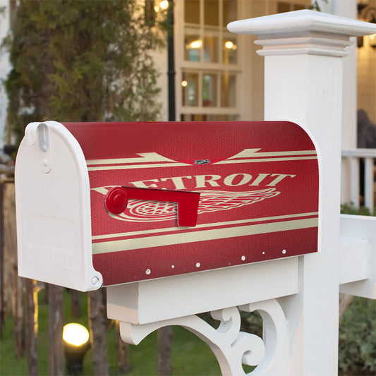 Detroit Red Wings Nhl Magnetic Mailbox Cover 18" X 21" Outdoor Decor
