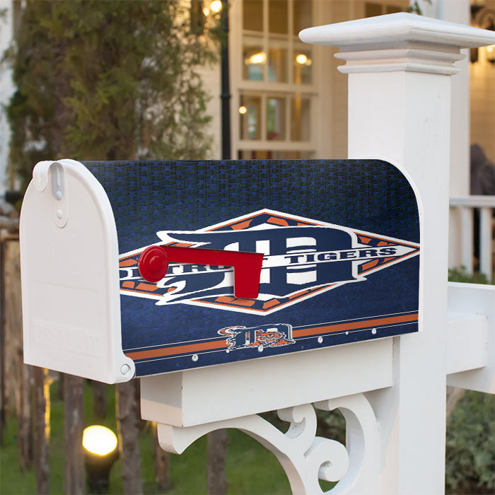 Detroit Tiger Logo Design Magnetic Mailbox Cover 18" X 21" Outdoor Decor