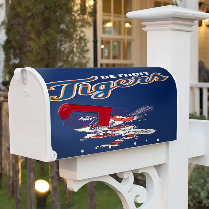 Detroit Tigers Font Tm Magnetic Mailbox Cover 18" X 21" Outdoor Decor