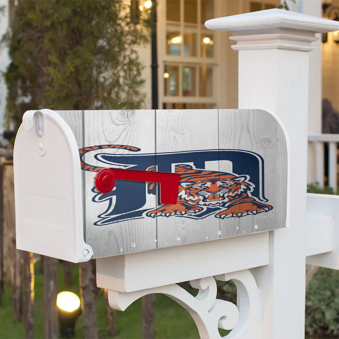 Detroit Tigers Mlb Logo White Magnetic Mailbox Cover 18" X 21" Outdoor Decor