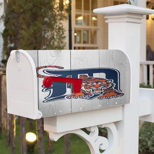 Detroit Tigers Mlb Logo White Magnetic Mailbox Cover 18" X 21" Outdoor Decor