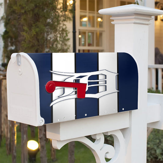 Detroit Tigers Stripe Logo Wallpaper Magnetic Mailbox Cover 18" X 21" Outdoor Decor