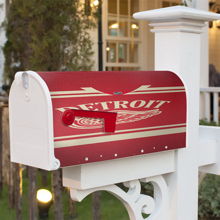 Detroit Usa Hockey Magnetic Mailbox Cover 18" X 21" Outdoor Decor