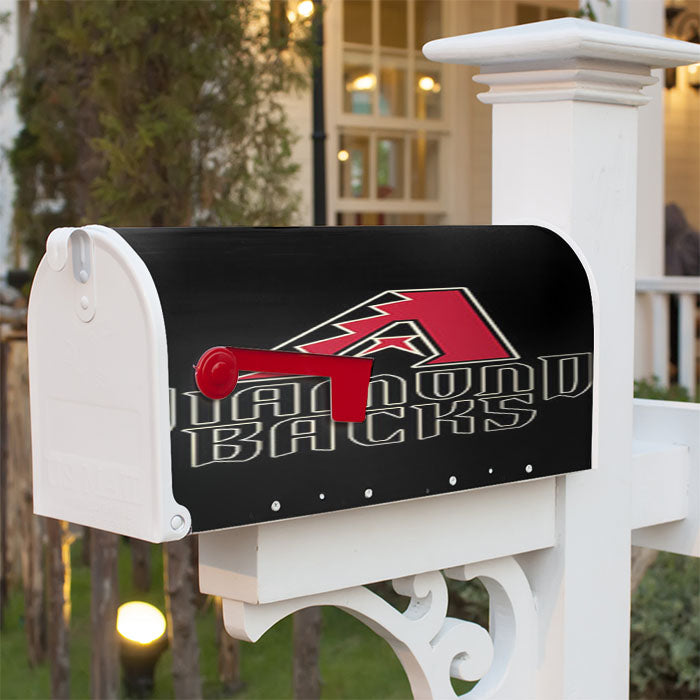 Diamond Backs Baseball Logo Black Magnetic Mailbox Cover 18" X 21" Outdoor Decor