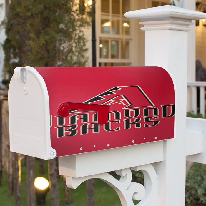 Diamond Backs Baseball Logo Red Magnetic Mailbox Cover 18" X 21" Outdoor Decor