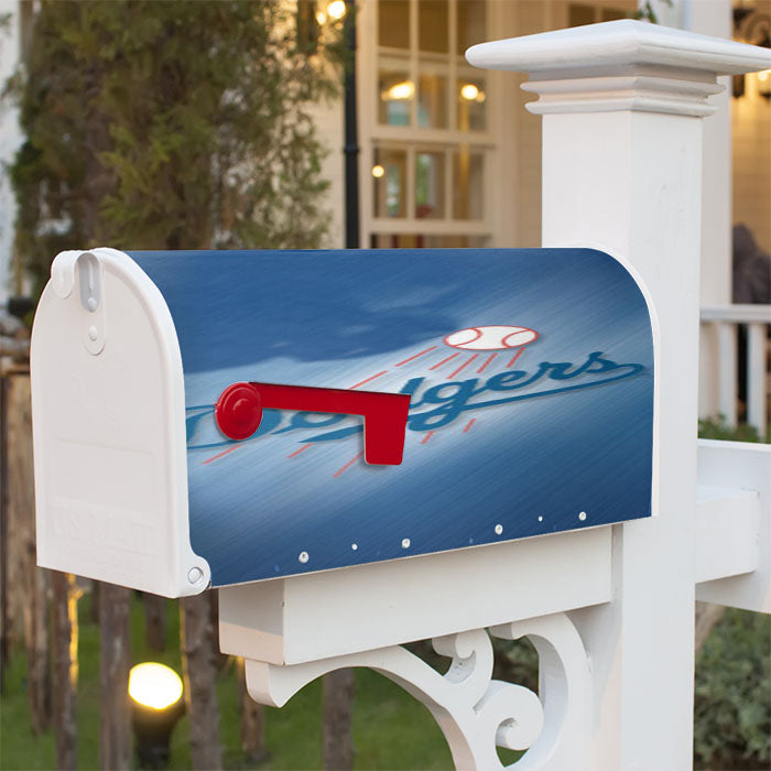 Dodgers Baseball Magnetic Mailbox Cover 18" X 21" Outdoor Decor
