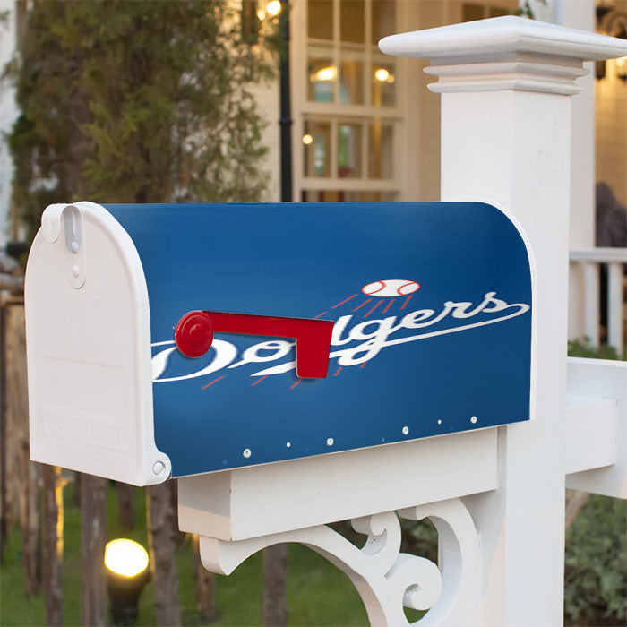 Dodgers Baseball Logo Magnetic Mailbox Cover 18" X 21" Outdoor Decor