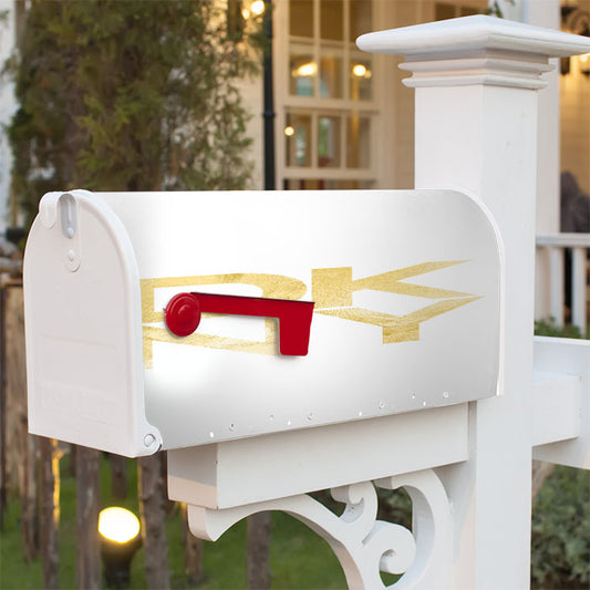 Donna Karan New York Dkny Gold White Magnetic Mailbox Cover 18" X 21" Outdoor Decor
