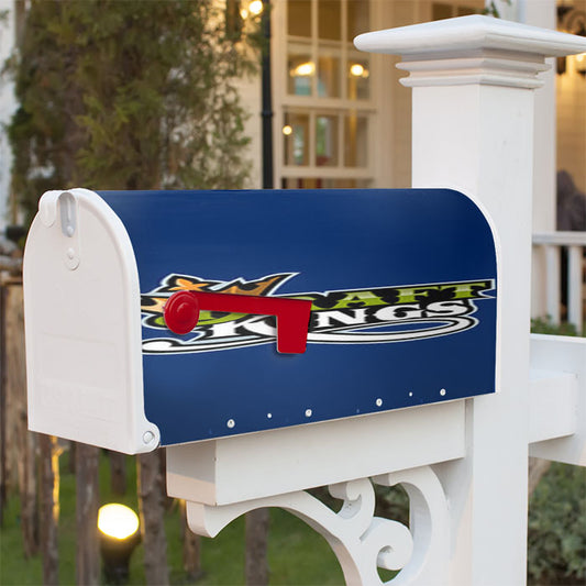 Draft King Baseball Logo Blue Magnetic Mailbox Cover 18" X 21" Outdoor Decor