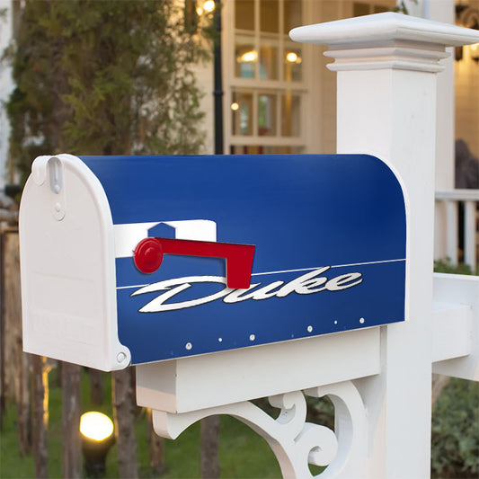 Duke Blue Devils Minimalist Wallpaper Magnetic Mailbox Cover 18" X 21" Outdoor Decor