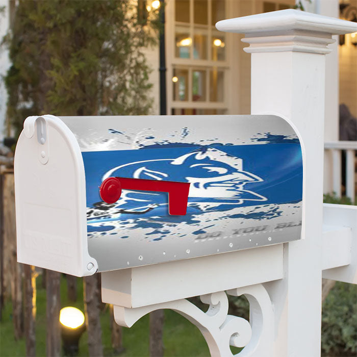 Duke Blue Devils Splatter Logo Magnetic Mailbox Cover 18" X 21" Outdoor Decor