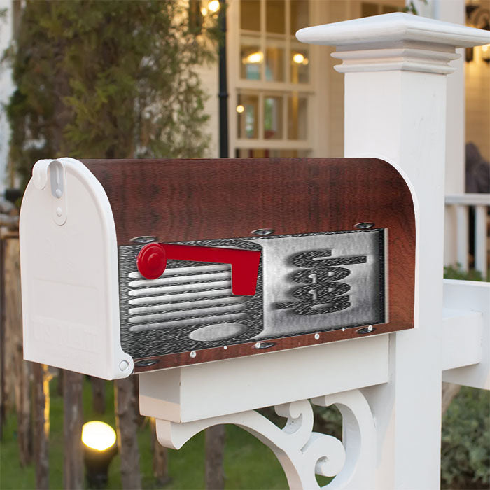 Embossed Steel Jeep Magnetic Mailbox Cover 18" X 21" Outdoor Decor