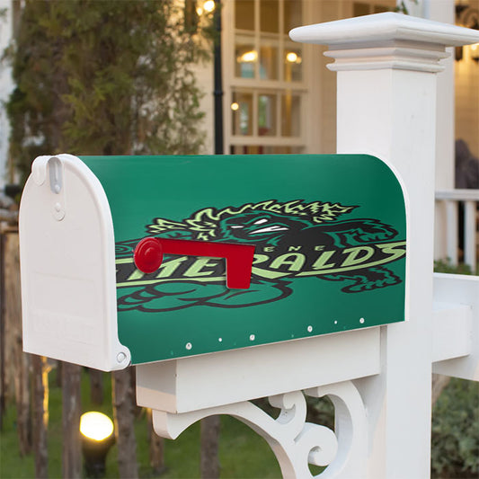 Eugene Emeralds Basebal Logo Green Magnetic Mailbox Cover 18" X 21" Outdoor Decor