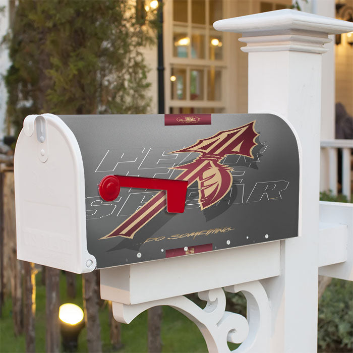 Fear The Spear Do Something Grey Fsu Wallpaper Magnetic Mailbox Cover 18" X 21" Outdoor Decor