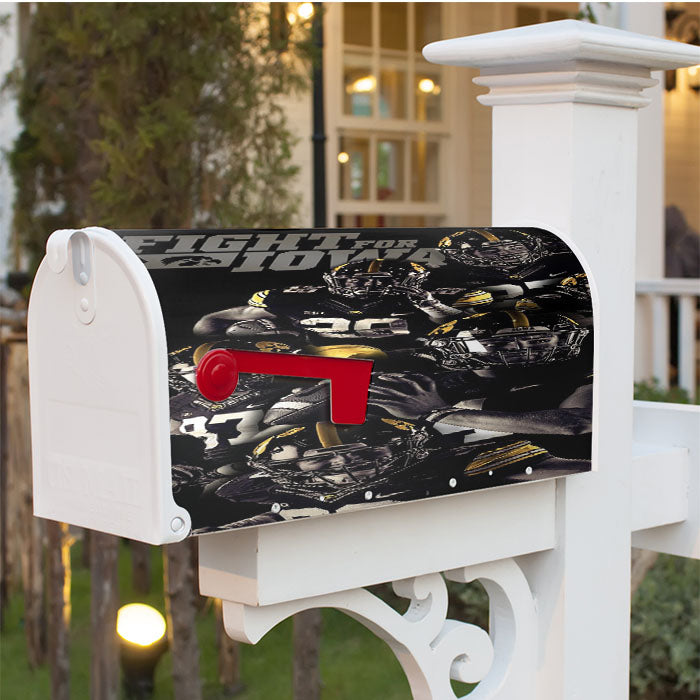 Fight For Iowa Hawkeyes Art Magnetic Mailbox Cover 18" X 21" Outdoor Decor