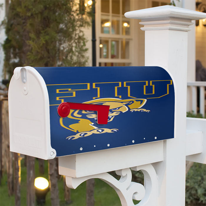 Fiu Baseball Logo Blue Magnetic Mailbox Cover 18" X 21" Outdoor Decor