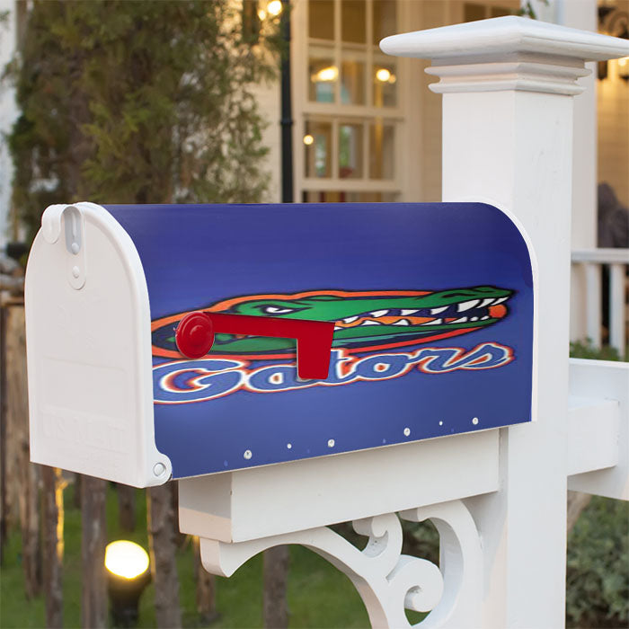Florida Gators Logo On Blue Fade Magnetic Mailbox Cover 18" X 21" Outdoor Decor