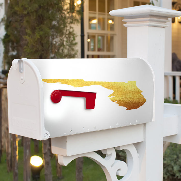 Florida Golden State Map Magnetic Mailbox Cover 18" X 21" Outdoor Decor