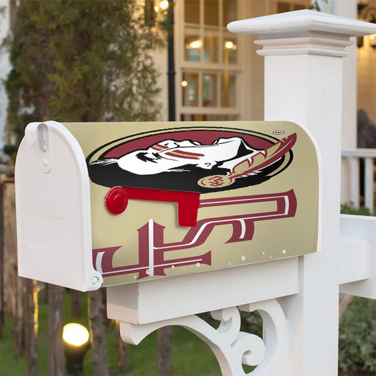 Florida State Fsu Football 4 Magnetic Mailbox Cover 18" X 21" Outdoor Decor