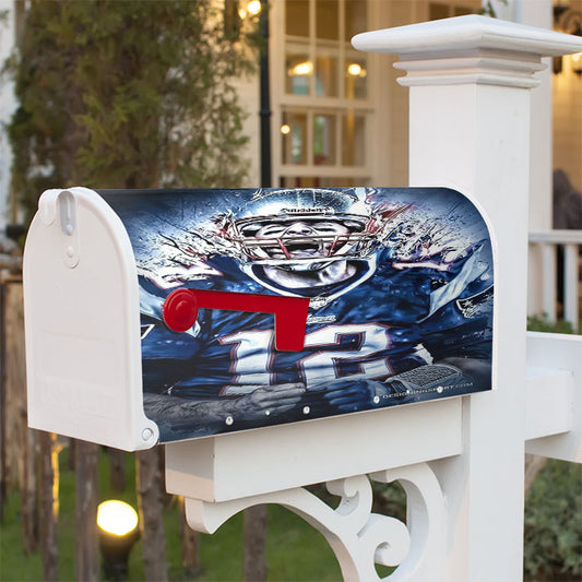 Football Nfl 12 Magnetic Mailbox Cover 18" X 21" Outdoor Decor