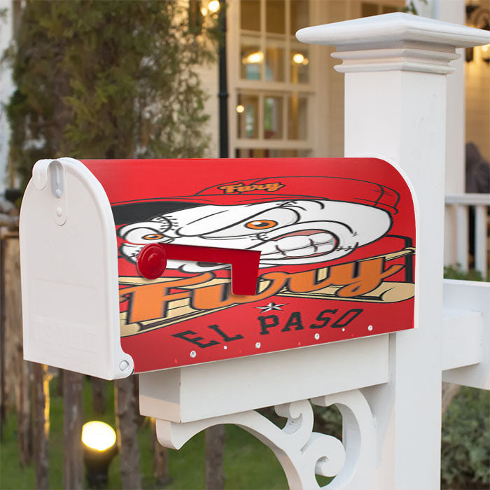 Fury El Paso Baseball Logo Red Magnetic Mailbox Cover 18" X 21" Outdoor Decor
