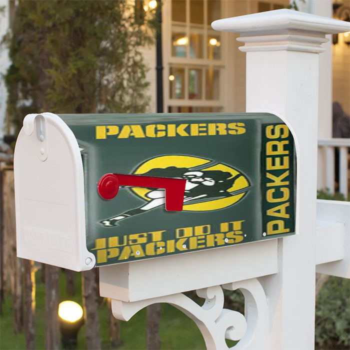 Gb Packers License Plate Collage Magnetic Mailbox Cover 18" X 21" Outdoor Decor