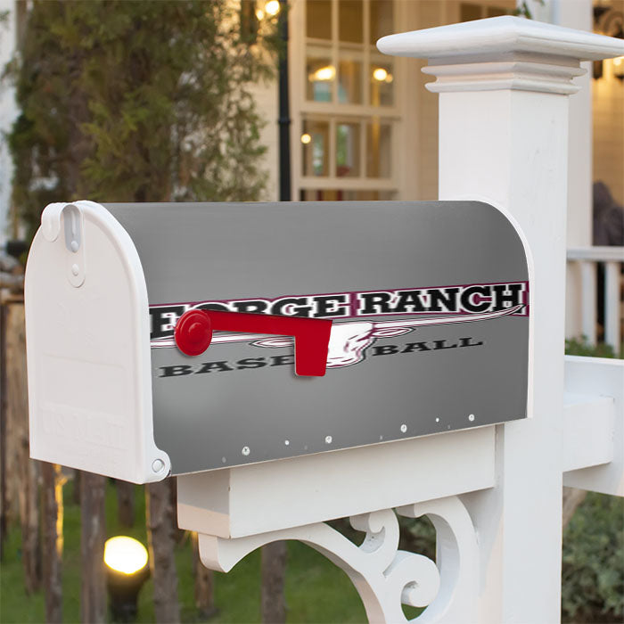 George Ranch Baseball Logo Gray Magnetic Mailbox Cover 18" X 21" Outdoor Decor