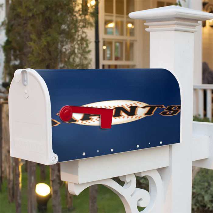 Giants Basebal Logo Blue Magnetic Mailbox Cover 18" X 21" Outdoor Decor