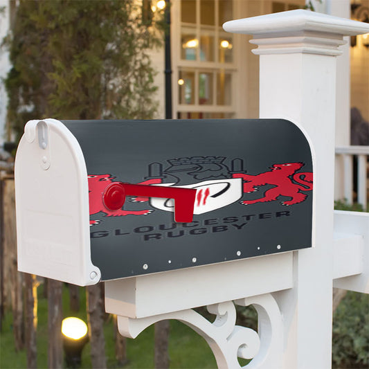 Gloucester Rugby Logo Grey Magnetic Mailbox Cover 18" X 21" Outdoor Decor