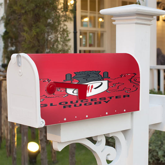 Gloucester Rugby Logo Red Magnetic Mailbox Cover 18" X 21" Outdoor Decor