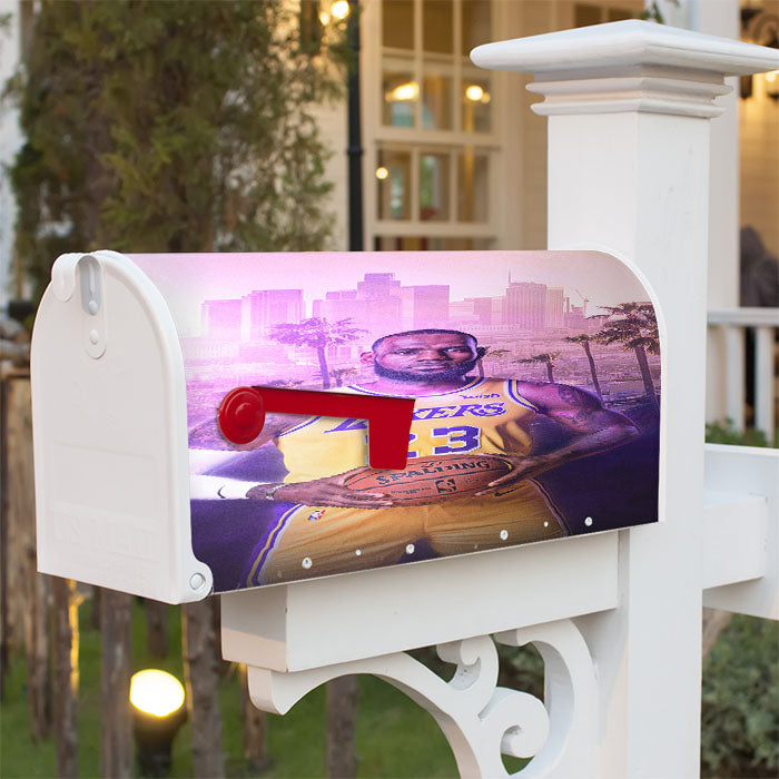 Glowing Lebron James Magnetic Mailbox Cover 18" X 21" Outdoor Decor