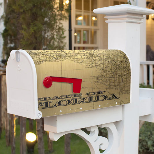 Golden State Of Florida Magnetic Mailbox Cover 18" X 21" Outdoor Decor