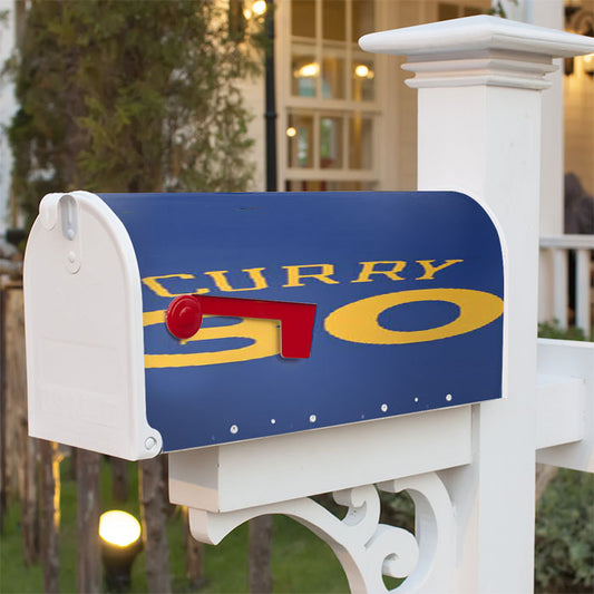 Golden State Warriors Curry 0 Blue Magnetic Mailbox Cover 18" X 21" Outdoor Decor