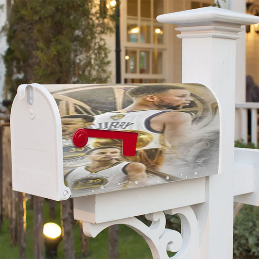 Golden State Warriors Curry Collages Magnetic Mailbox Cover 18" X 21" Outdoor Decor