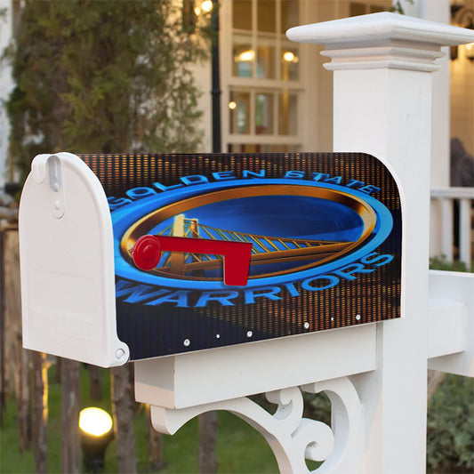 Golden State Warriors Emblem Logo Magnetic Mailbox Cover 18" X 21" Outdoor Decor