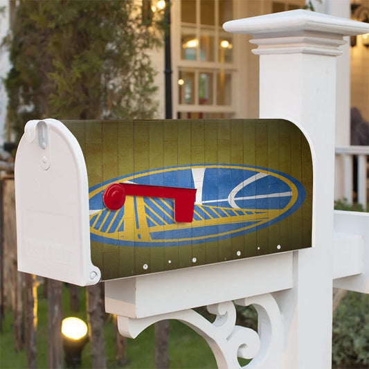 Golden State Warriors Wood Logo Magnetic Mailbox Cover 18" X 21" Outdoor Decor