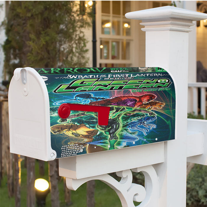 Green Lantern Hal Jordan Magnetic Mailbox Cover 18" X 21" Outdoor Decor