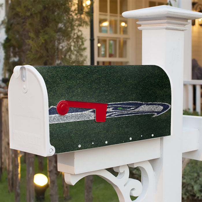 Green Seattle Seahawks Logo Magnetic Mailbox Cover 18" X 21" Outdoor Decor