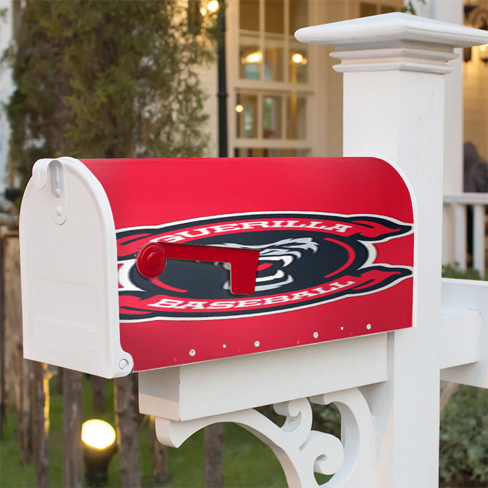 Guerilla Baseball Team Logos Red Magnetic Mailbox Cover 18" X 21" Outdoor Decor
