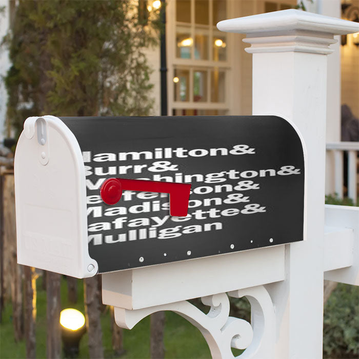 Hamilton Burr Washington Jefferson Madison Lafayette & Mulligan Magnetic Mailbox Cover 18" X 21" Outdoor Decor