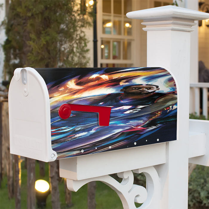 Heat 6 Basket Ball Magnetic Mailbox Cover 18" X 21" Outdoor Decor
