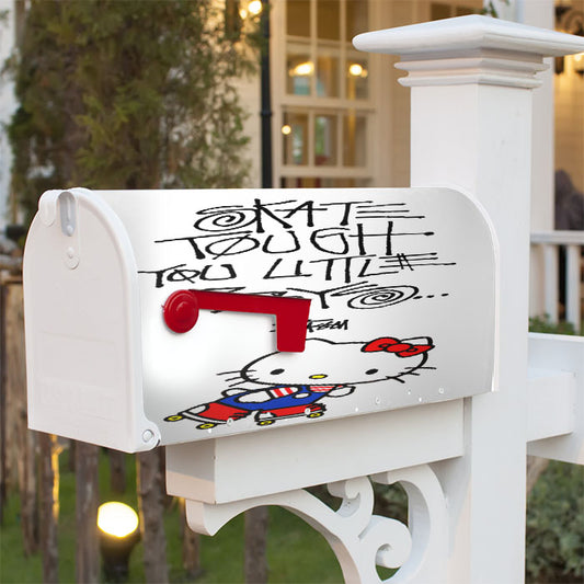 Hello Kitty Skate Stussy Magnetic Mailbox Cover 18" X 21" Outdoor Decor