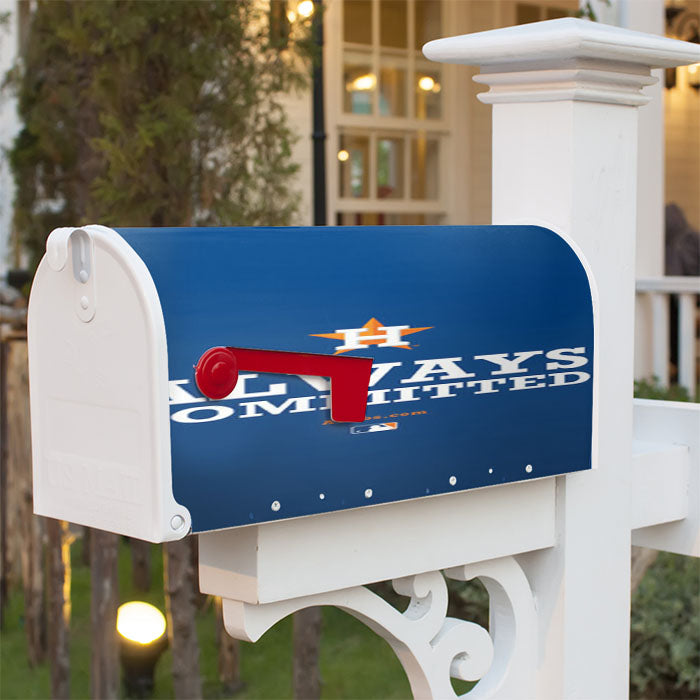 Houston Astros Always Committed Magnetic Mailbox Cover 18" X 21" Outdoor Decor