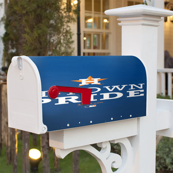 Houston Astros H Town Pride Magnetic Mailbox Cover 18" X 21" Outdoor Decor